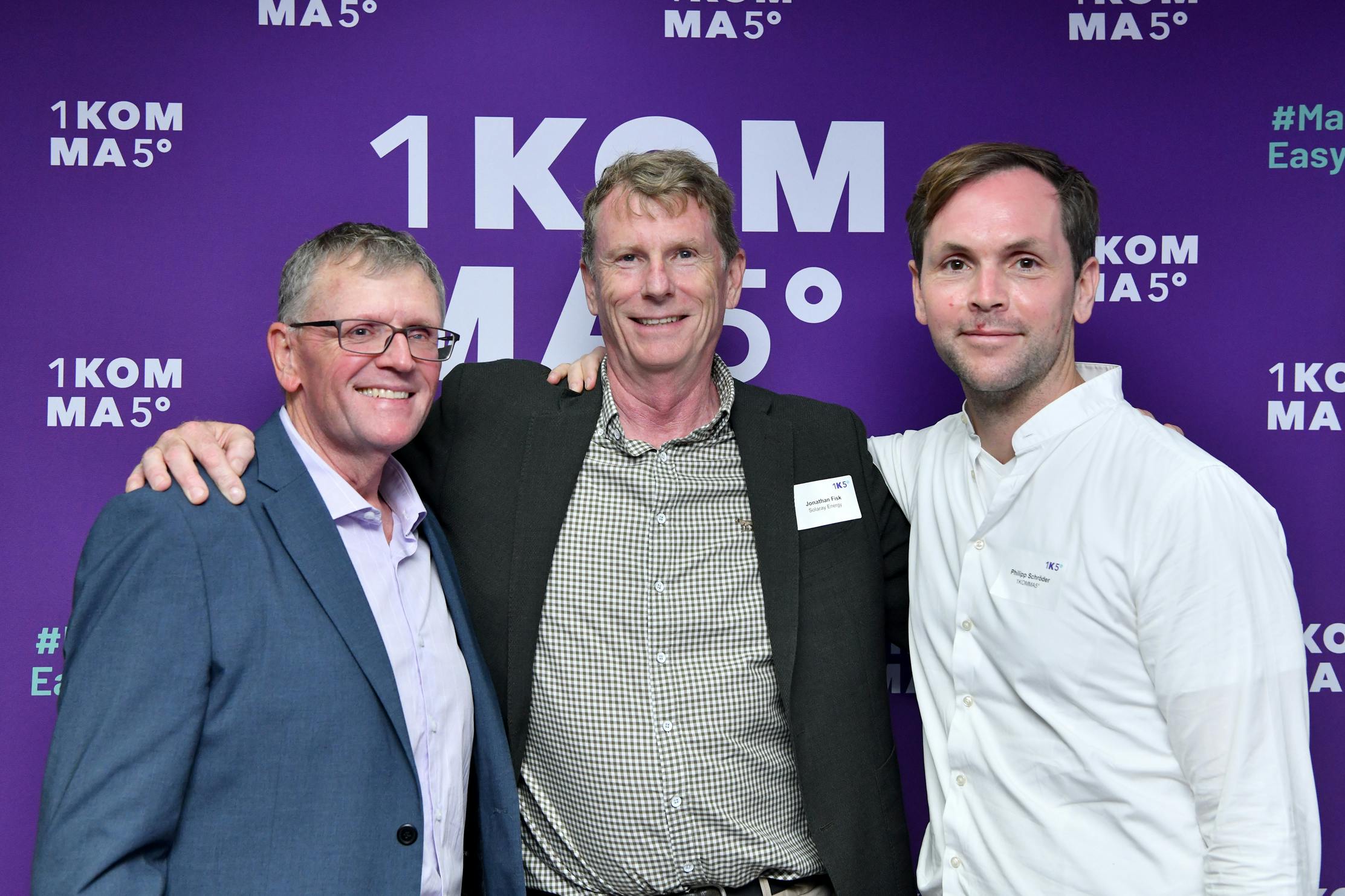 Pete Thorne, Director of Solaray Energy, Jonathan Fisk, Director of Solaray Energy and  Philipp Schröder, Co-Founder & CEO of 1KOMMA5°